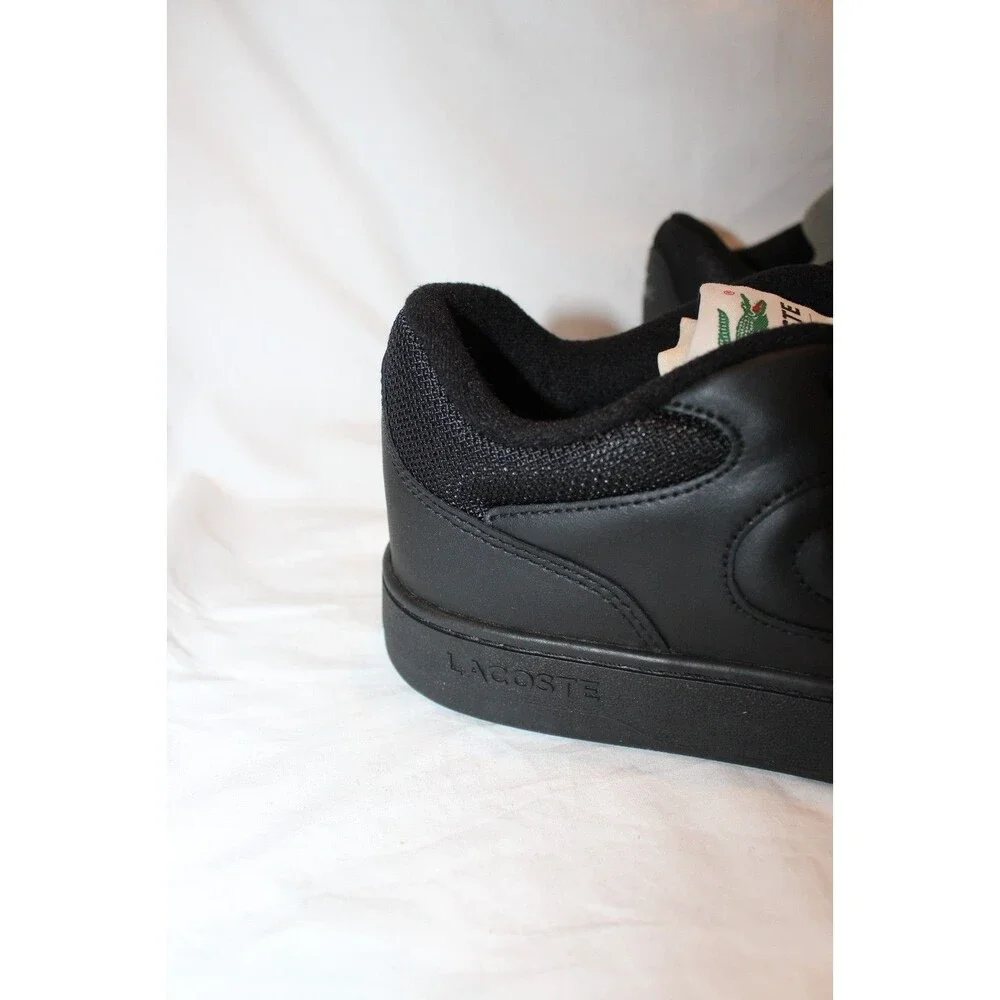 Lacoste Lineset Leather Men's Black Lifestyle Athletic Sneakers 223 NEW US 10